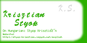 krisztian styop business card